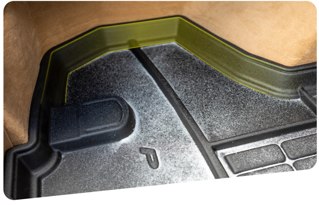 7cm korkeat reunat matossa